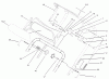 Toro 38600 - Snow Commander Snowthrower, 2004 (240000001-240999999) Listas de piezas de repuesto y dibujos UPPER HANDLE ASSEMBLY