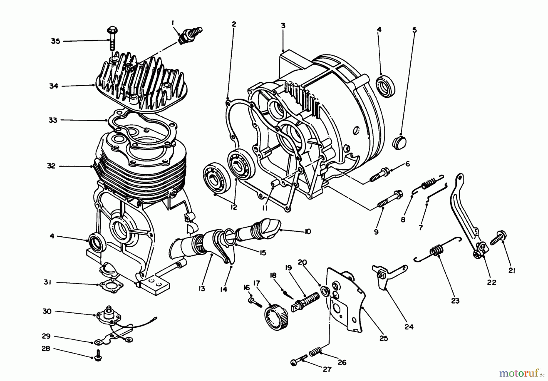  Toro Neu Generators 62005 (T500) - Toro Generator, T500, 1984 (4000001-4999999) ENGINE ASSEMBLY