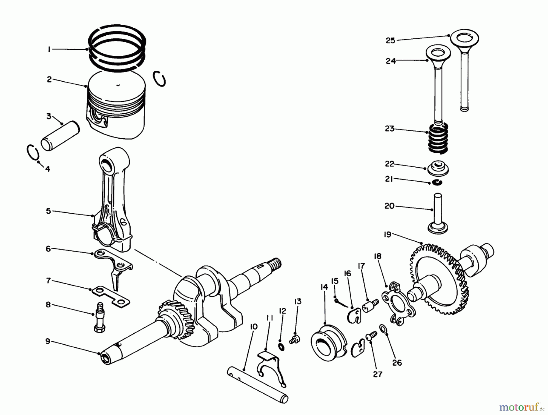  Toro Neu Generators 62008 (T800) - Toro Generator, T800, 1985 (5000001-5999999) CRANK SHAFT & CAM SHAFT