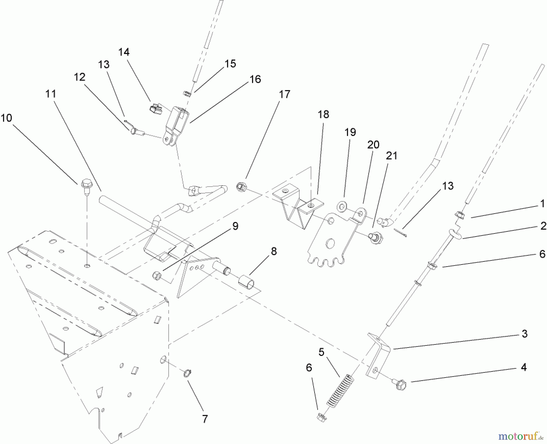  Toro Neu Snow Blowers/Snow Throwers Seite 2 38606 (622R) - Toro 622R Power Throw Snowthrower, 2008 (280000001-280999999) CONTROL ASSEMBLY