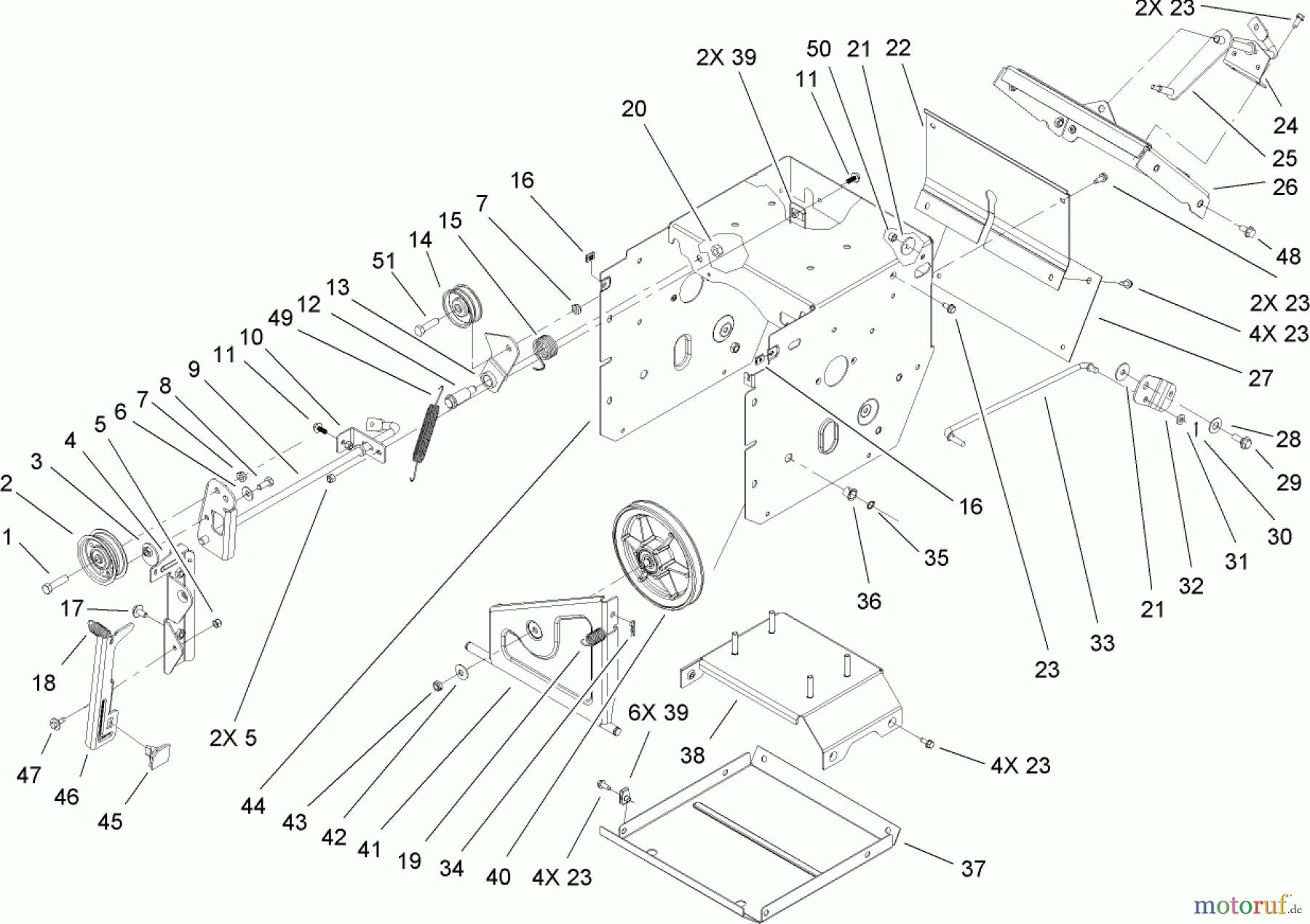 Toro Neu Snow Blowers/Snow Throwers Seite 2 38622 (826 LE) - Toro Power Max 826 LE Snowthrower, 2006 (260000001-260999999) FRAME ASSEMBLY