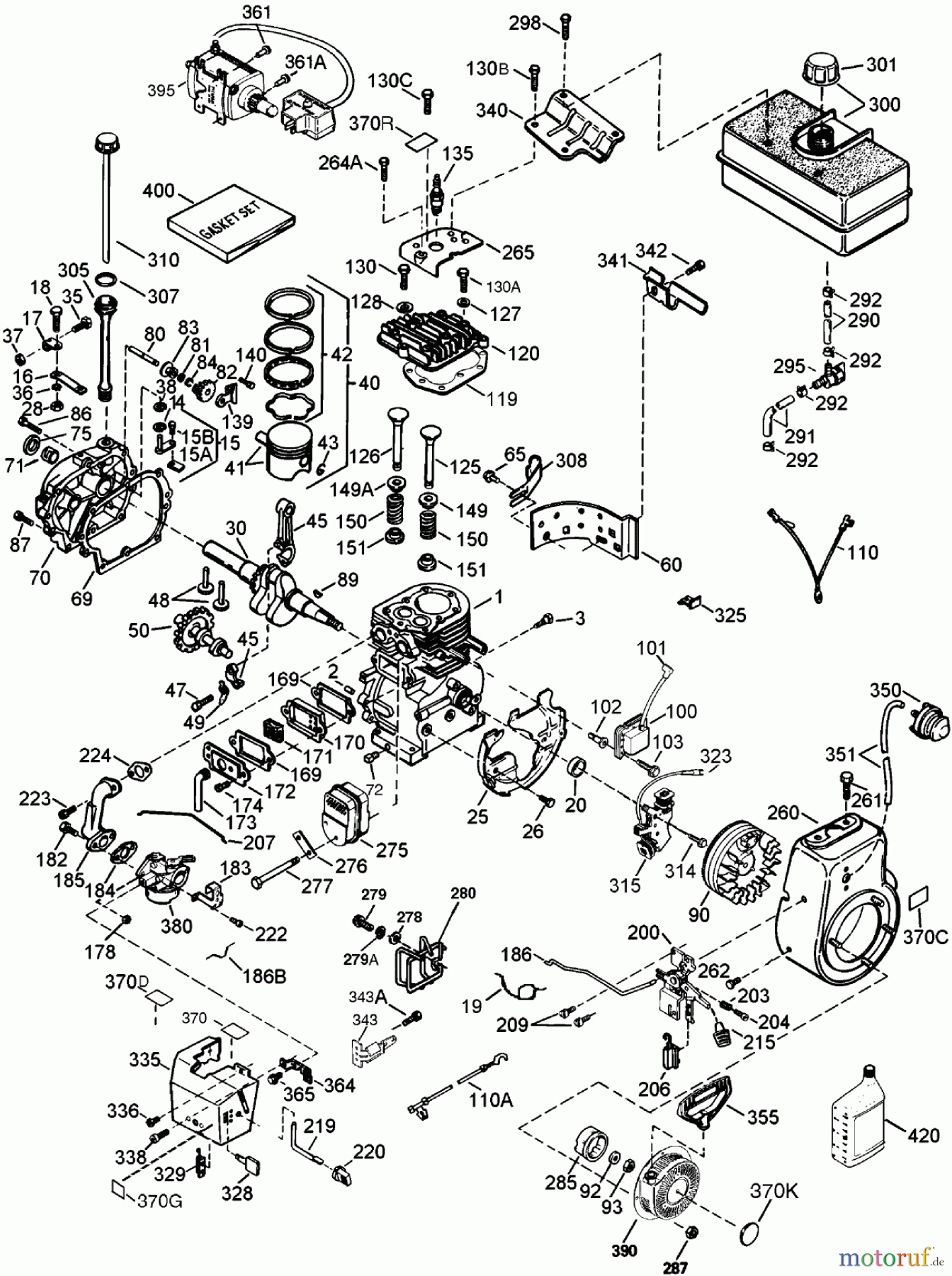  Toro Neu Snow Blowers/Snow Throwers Seite 2 38635 (828 LE) - Toro Power Max 828 LE Snowthrower, 2004 (240000001-240999999) ENGINE ASSEMBLY NO. 1 TECUMSEH HMSK-100 159495Y