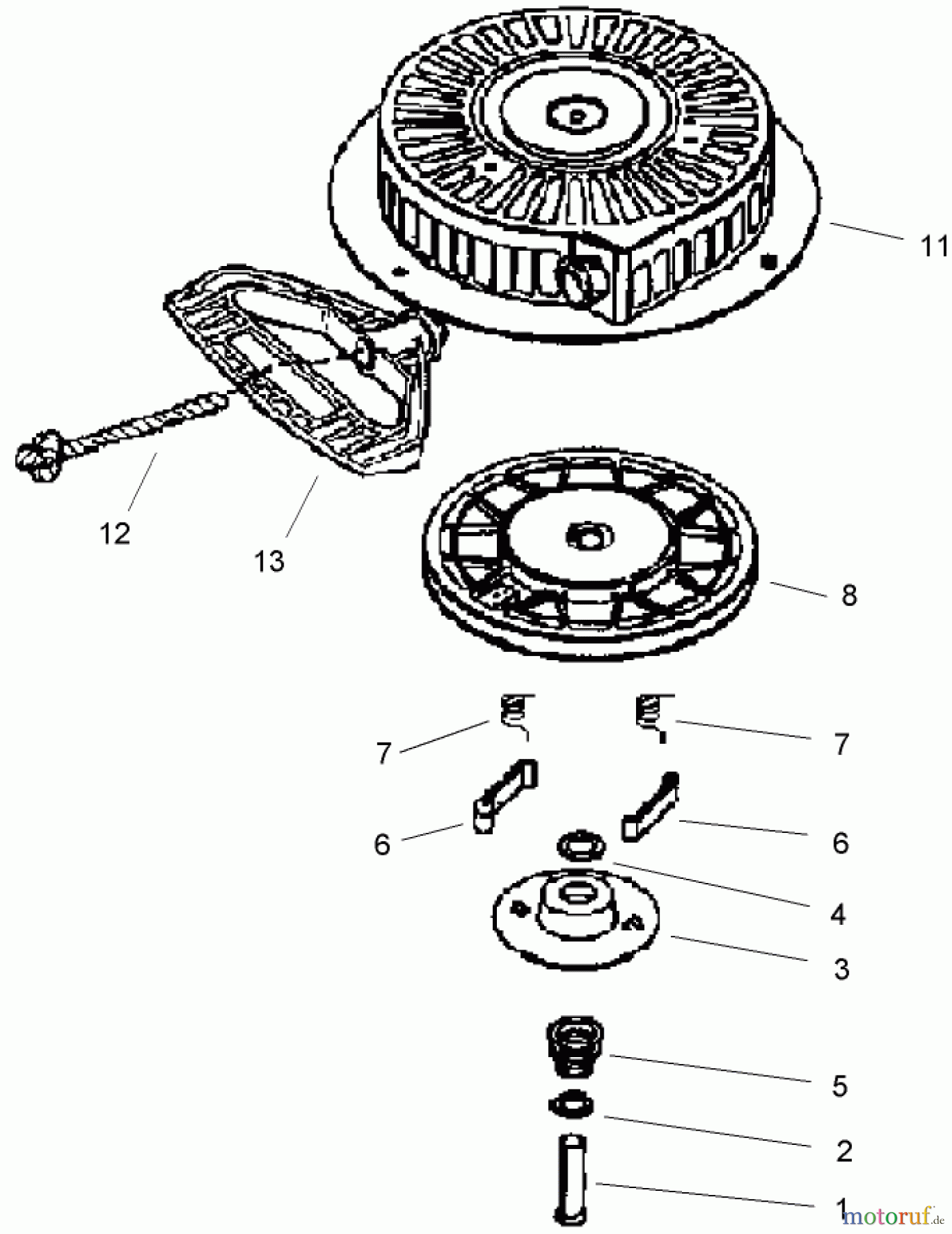 Toro Neu Snow Blowers/Snow Throwers Seite 2 38635 (828 LE) - Toro Power Max 828 LE Snowthrower, 2004 (240000001-240999999) REWIND STARTER ASSEMBLY NO. 590733 (OPTIONAL) TECUMSEH HMSK-100 159495Y