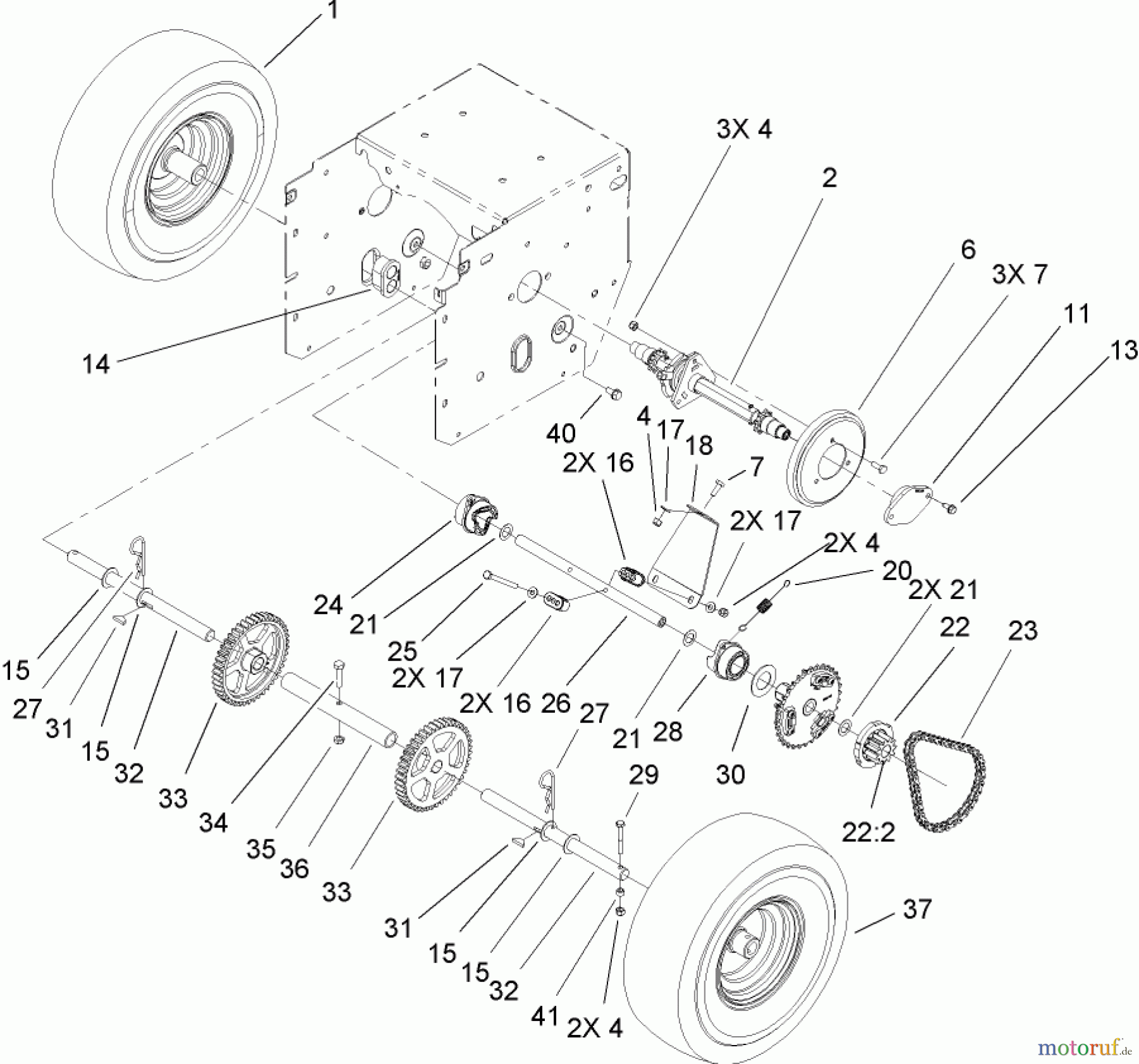  Toro Neu Snow Blowers/Snow Throwers Seite 2 38641 (1028 LXE) - Toro Power Max 1028 LXE Snowthrower, 2005 (250000001-250999999) WHEEL CLUTCH ASSEMBLY