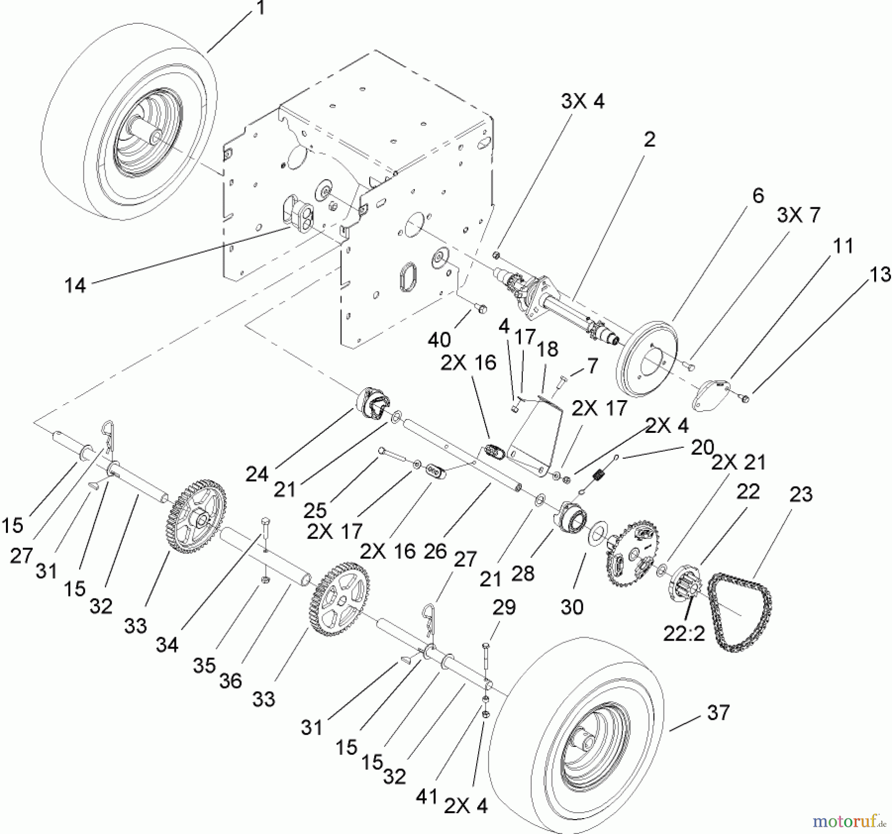  Toro Neu Snow Blowers/Snow Throwers Seite 2 38650 (1128 OXE) - Toro Power Max 1128 OXE Snowthrower, 2005 (250000001-250010000) WHEEL CLUTCH ASSEMBLY