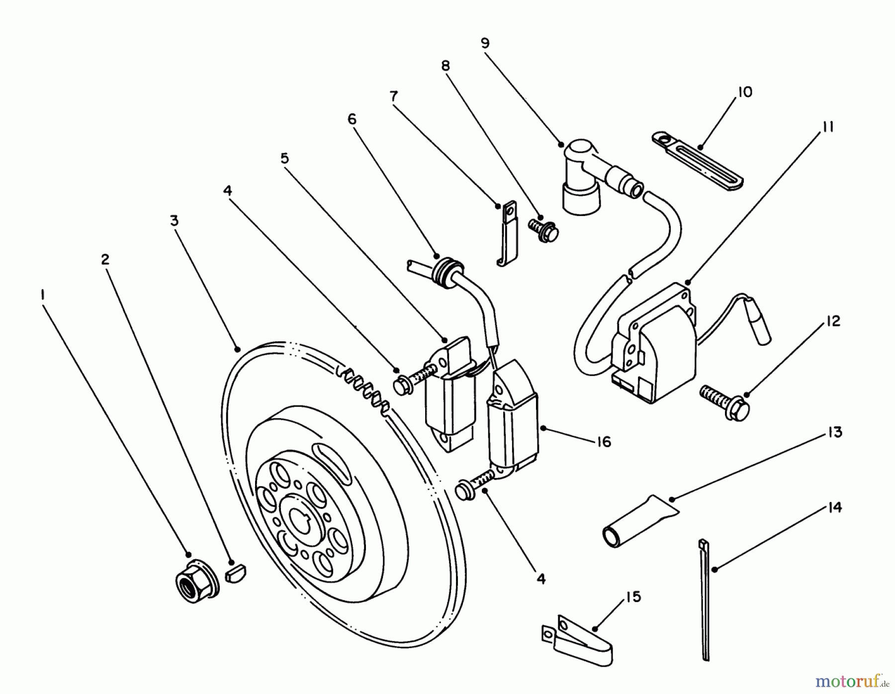  Toro Neu Generators 62040 (T4000D) - Toro Generator, T4000D, 1987 (7000001-7999999) MAGNETO ASSEMBLY