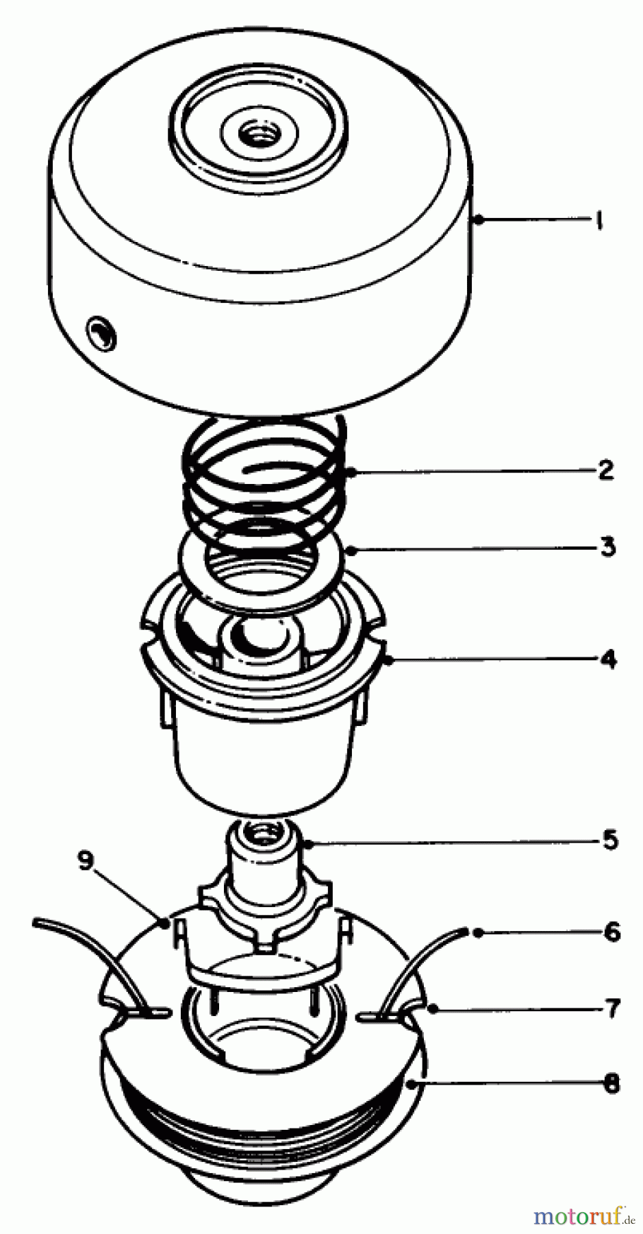  Toro Neu Trimmers, String/Brush 30910 - Toro 21cc Gas Trimmer, Deluxe, 1981 (1000001-1999999) TAP AND TRIM HEAD 41-6220 (OPTIONAL)