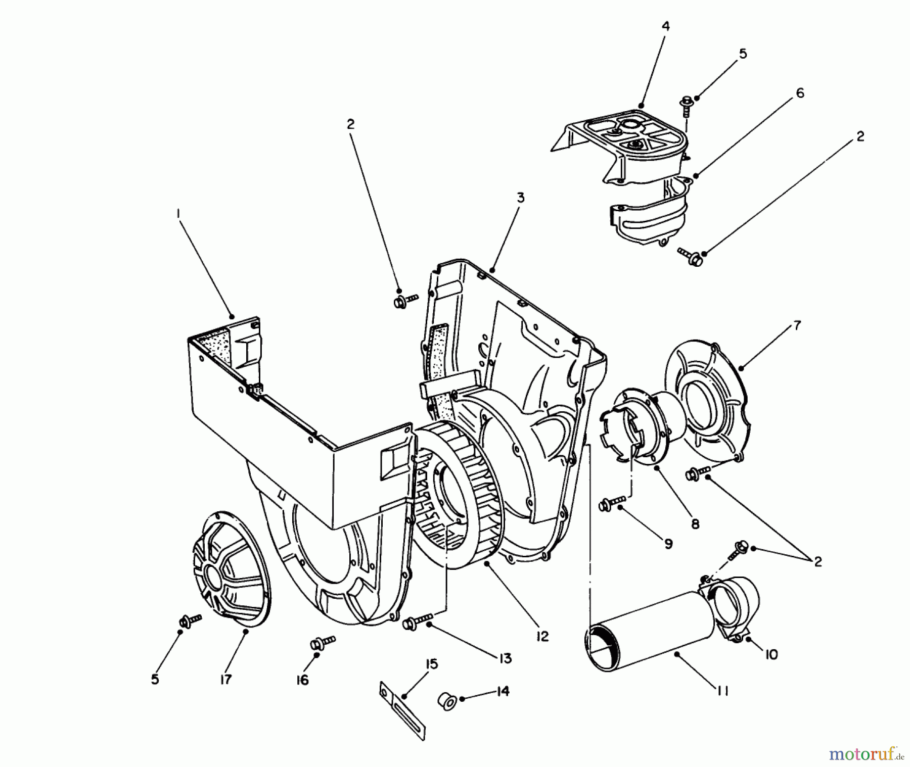  Toro Neu Generators 62040 (T4000D) - Toro Generator, T4000D, 1988 (8000001-8999999) COOLING FAN ASSEMBLY
