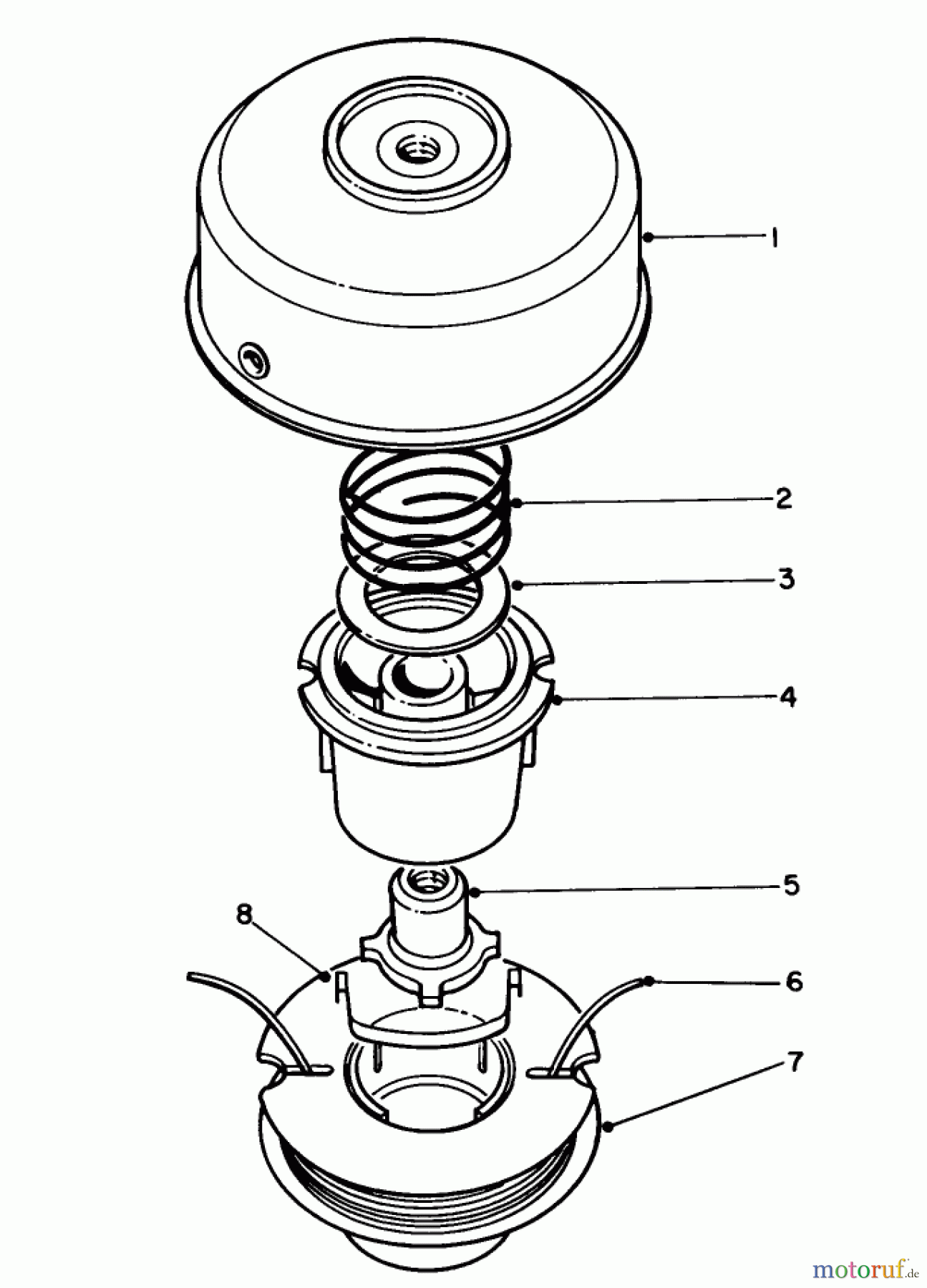  Toro Neu Trimmers, String/Brush 51608 (TC 800) - Toro TC 800 Gas Trimmer, 1984 (4000001-4999999) TAP & TRIM HEAD NO. 46-2800 (OPTIONAL)