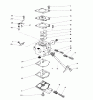 Toro 51635 ( 1700) - 1700 Gas Trimmer, 1981 (1000001-1999999) Ersatzteile CARBURETOR ASSEMBLY