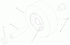 Mähdecks 30151 - Toro 52" Side Discharge Mower (SN: 250000001 - 250999999) (2005) Ersatzteile CASTOR WHEEL AND TIRE ASSEMBLY