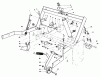 Rasen- und Garten Traktoren 30718 - Toro ProLine 118 (SN: 1000001 - 1999999) (1991) Ersatzteile PARKING BRAKE & LIFT FRAME ASSEMBLY