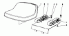 Rasen- und Garten Traktoren 30760 - Toro Groundsmaster 52 Tractor (SN: 00000001 - 09999999) (1980) Ersatzteile STANDARD SEAT KIT MODEL NO. 30765