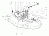 Rasen- und Garten Traktoren 30550 - Toro Groundsmaster 52 Tractor (SN: 80000001 - 89999999) (1978) Ersatzteile DECK COVERS AND GEAR BOX