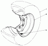 Mähdecks 30721 - Toro 72" Side Discharge Mower (SN: 500001 - 599999) (1985) Ersatzteile TIRE & WHEEL ASSEMBLY 23 X 10.50 X 12 (OPTIONAL) NO. 36-1050
