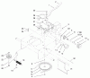 Rasenmäher Antrieb 30167 - Toro Mid-Size ProLine Traction Unit, Gear Drive, 12.5 hp (SN: 990001 - 999999) (1999) Ersatzteile TRANSMISSION AND IDLER PULLEY ASSEMBLY