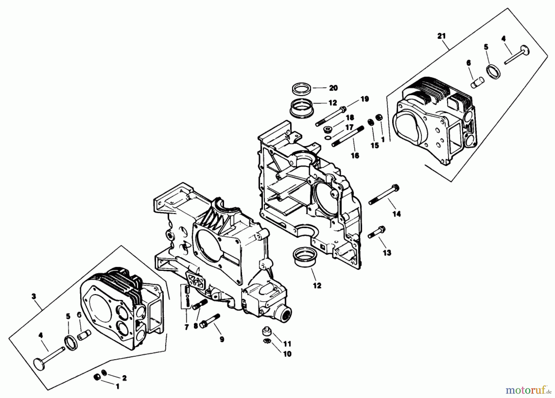  Rasenmäher Antrieb 30180 - Toro Mid-Size ProLine Traction Unit, Gear Drive, 16 hp (SN: 100001 - 199999) (1991) CRANKCASE-ENGINE KOHLER MODEL NO. MV16S-TYPE 56511