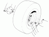Rasen- und Garten Traktoren 30610 - Toro Groundsmaster 120 Tractor (SN: 690001 - 699999) (1996) Ersatzteile FRONT WHEEL ASSEMBLY