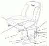 Rasen- und Garten Traktoren 30610 - Toro Groundsmaster 120 Tractor (SN: 690001 - 699999) (1996) Ersatzteile SEAT ASSEMBLY