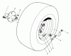 Rasen- und Garten Traktoren 30610 - Toro ProLine 120 Tractor (SN: 390001 - 399999) (1993) Ersatzteile FRONT WHEEL ASSEMBLY