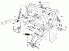 Rasen- und Garten Traktoren 30610 - Toro ProLine 120 Tractor (SN: 390001 - 399999) (1993) Ersatzteile PARKING BRAKE &-LIFT FRAME ASSEMBLY