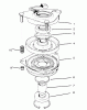 Rasen- und Garten Traktoren 30610 - Toro ProLine 120 Tractor (SN: 590001 - 591299) (1995) Ersatzteile CLUTCH ASSEMBLY NO. 54-0220