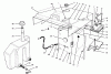 Rasen- und Garten Traktoren 30610 - Toro ProLine 120 Tractor (SN: 590001 - 591299) (1995) Ersatzteile HOOD, FUEL TANK & HYDRAULIC RESERVOIR ASSEMBLY
