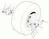 Rasen- und Garten Traktoren 30612 - Toro Groundsmaster 120 Tractor (SN: 790001 - 799999) (1997) Ersatzteile FRONT WHEEL ASSEMBLY