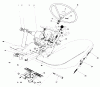 Rasen- und Garten Traktoren 30775 - Toro Groundsmaster 52 (SN: 300001 - 399999) (1983) Ersatzteile PEDALS AND STEERING WHEEL ASSEMBLY
