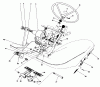 Rasen- und Garten Traktoren 30798 - Toro Groundsmaster 220 (SN: 2000001 - 2999999) (1992) Ersatzteile PEDALS & STEERING WHEEL ASSEMBLY