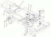 Rasen- und Garten Traktoren 74120 (616-Z) - Toro Tractor (SN: 590001 - 599999) (1995) Ersatzteile FRAME & FRONT WHEEL FORK ASSEMBLY