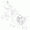 Rasenmäher für Großflächen 30526 - Toro Mid-Size ProLine Mower, Pistol Grip, Hydro Drive, 15 hp, 48" Side Discharge Deck (SN: 230000001 - 230999999) (2003) Ersatzteile ENGINE AND FUEL SYSTEM ASSEMBLY