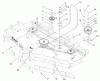 Zerto-Turn Mäher 74216 (Z283L) - Toro Z Master Mower, 62" SFS Side Discharge Deck (SN: 210000001 - 210999999) (2001) Ersatzteile BELTS AND IDLER ARM ASSEMBLY