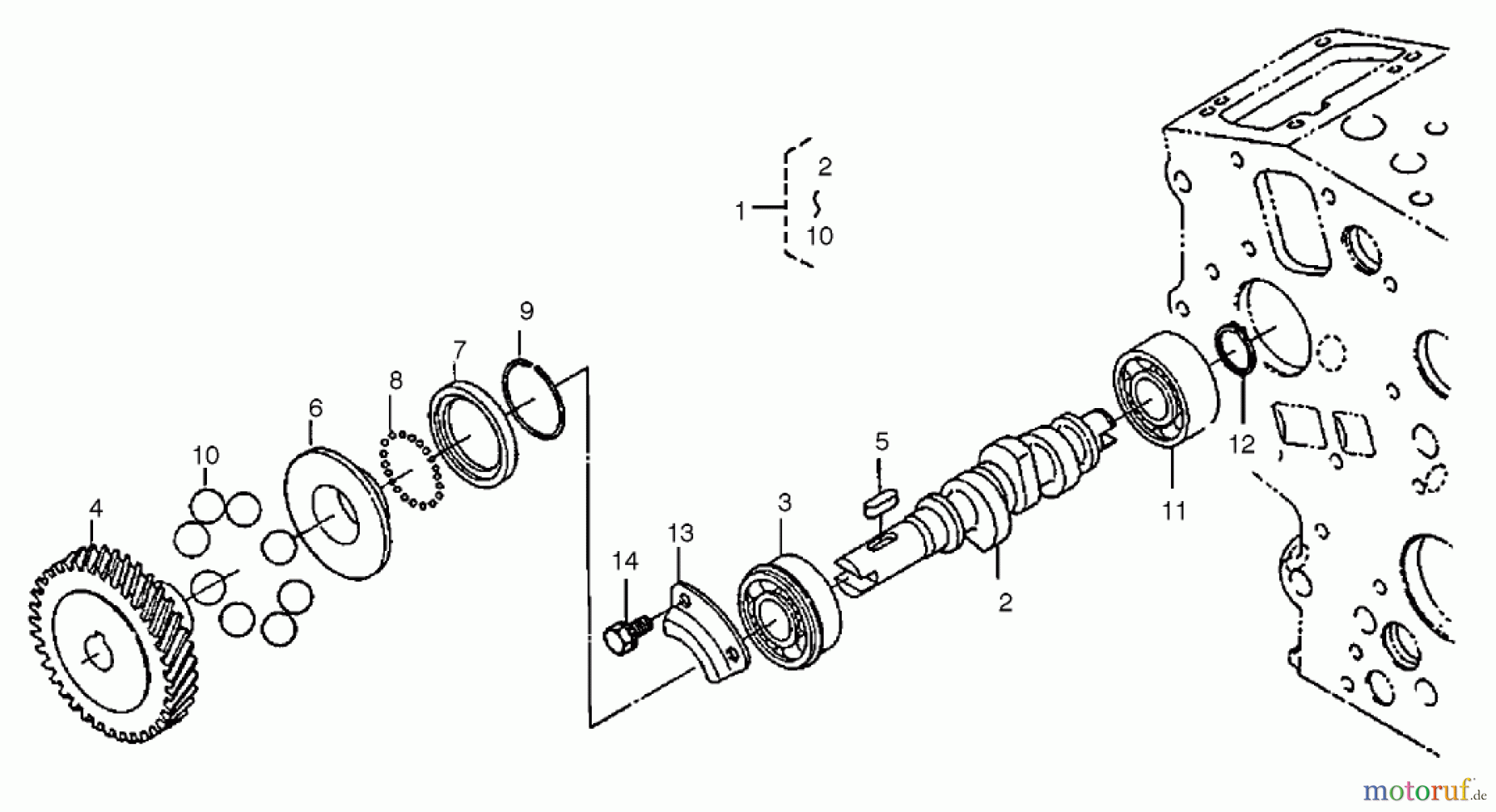  Compact Utility Loaders 22303 - Toro Dingo 320-D Compact Utility Loader (SN: 210000001 - 210999999) (2001) FUEL CAMSHAFT ASSEMBLY