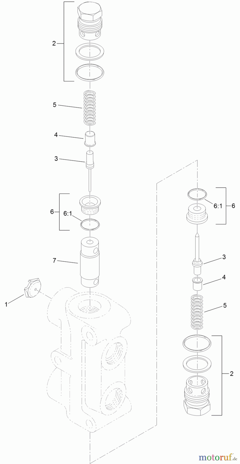  Zubehör 25430 - Toro RT600 Traction Unit (SN: 313000001 - 313999999) (2013) LOCKOUT VALVE ASSEMBLY NO. AUH672547