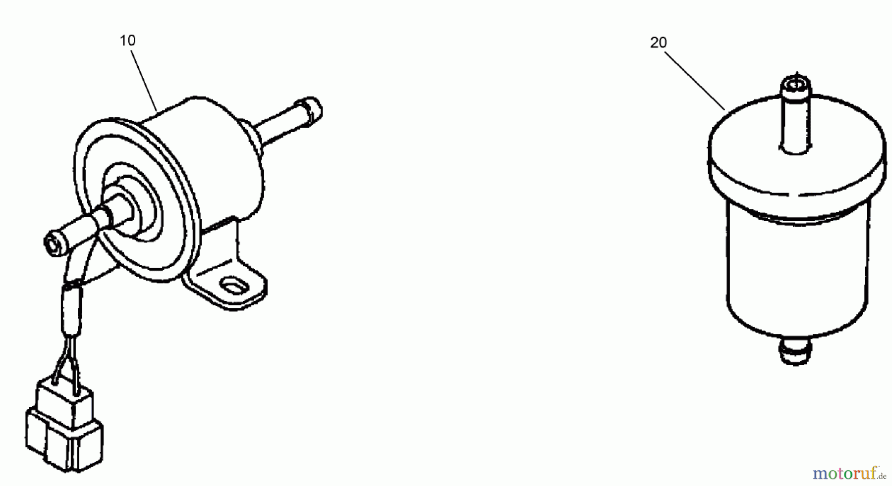  Compact Utility Loaders 22319 - Toro Dingo TX 525 Compact Utility Loader (SN: 270000401 - 270999999) (2007) FUEL PUMP AND FILTER ASSEMBLY