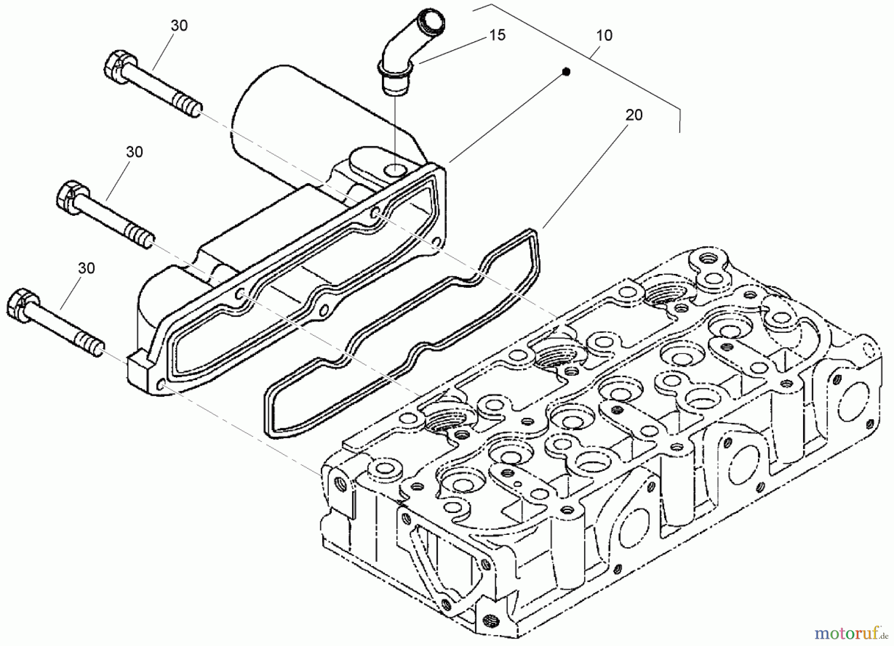  Compact Utility Loaders 22319 - Toro Dingo TX 525 Compact Utility Loader (SN: 270000401 - 270999999) (2007) INLET MANIFOLD ASSEMBLY
