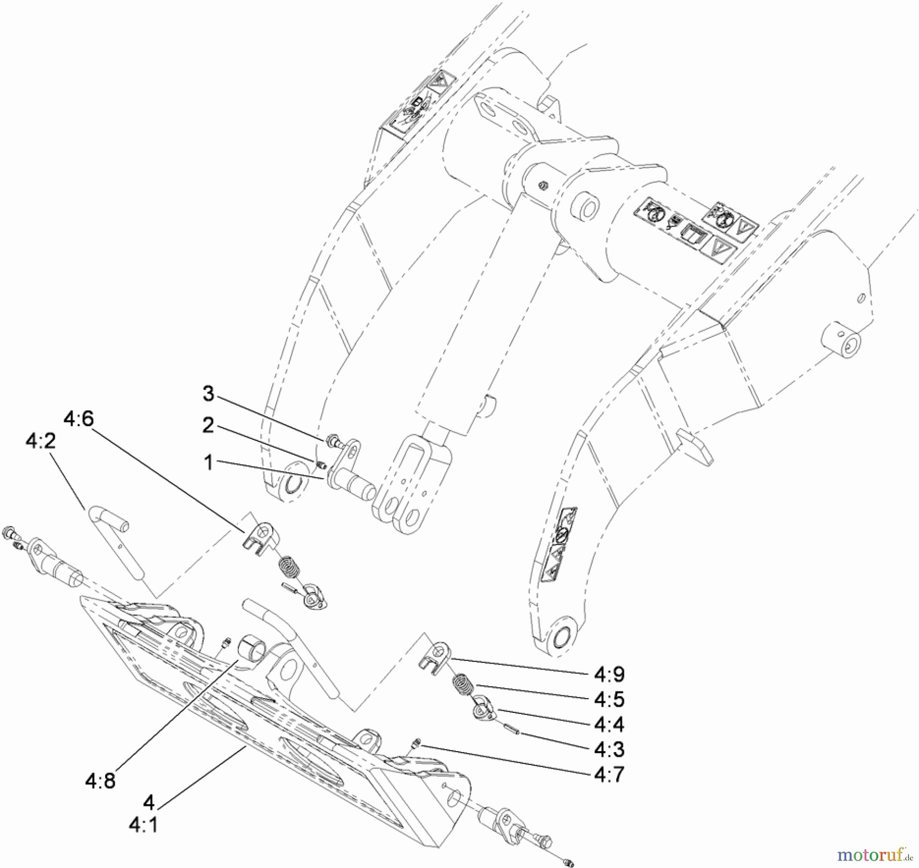  Compact Utility Loaders 22324 - Toro Dingo TX 525 Wide Track Compact Utility Loader (SN: 290000001 - 290000500) (2009) QUICK ATTACH ASSEMBLY