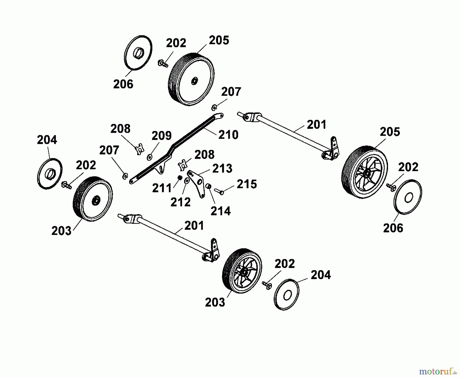  Wolf-Garten Motorvertikutierer UV 38 BX 3638005 Serie A  (2002) Räder, Schnitthöhenverstellung